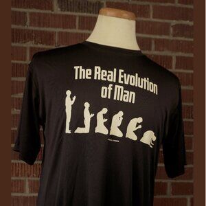 Unisex_The Real Evolution of Man_T-Shirt_Black
